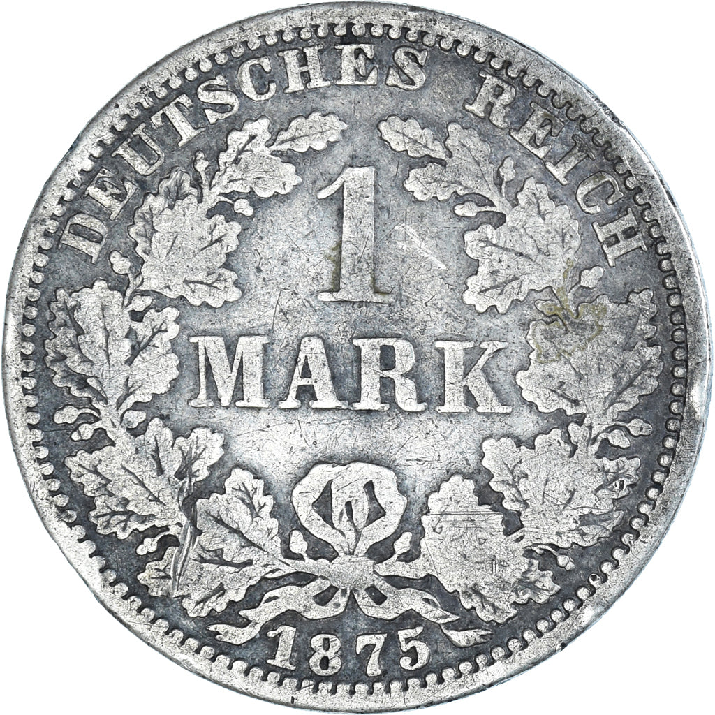 Coin, GERMANY - EMPIRE, Wilhelm I, Mark, 1875, Berlin, VF(20-25), Silver, KM:7