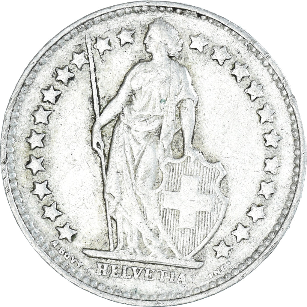 Coin, Switzerland, 1/2 Franc, 1951, Bern, VF(30-35), Silver, KM:23