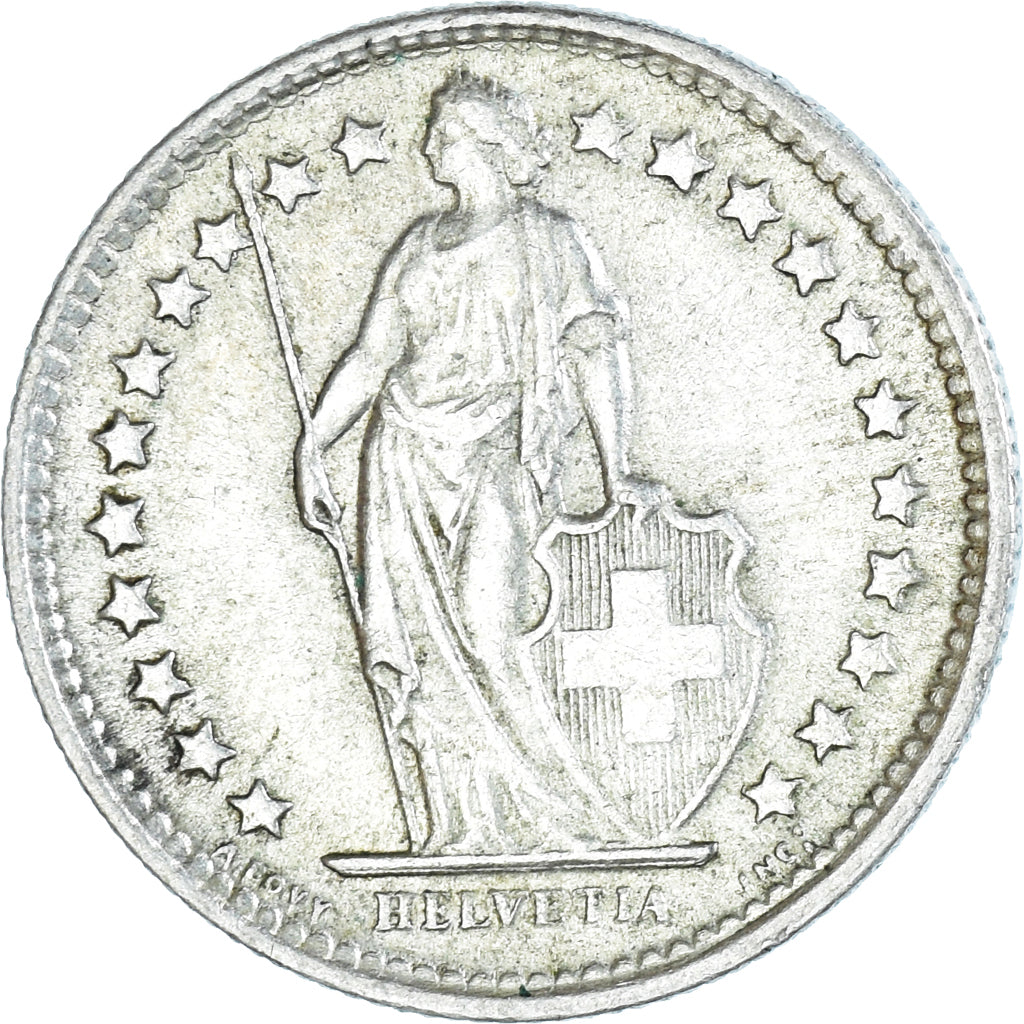Zwitserland, 1/2 Franc, 1959, Bern, ZF+, Zilver, KM:23