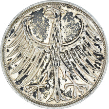 Coin, GERMANY - FEDERAL REPUBLIC, 5 Mark, 1970, Karlsruhe, EF(40-45), Silver