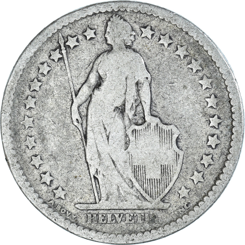 Coin, Switzerland, 2 Francs, 1878, Bern, VF(20-25), Silver, KM:21