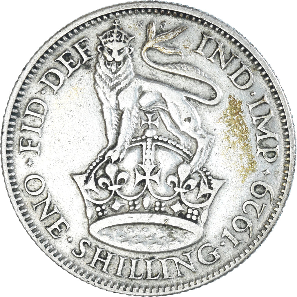 Moneta, Gran Bretagna, George V, Shilling, 1929, BB, Argento, KM:833