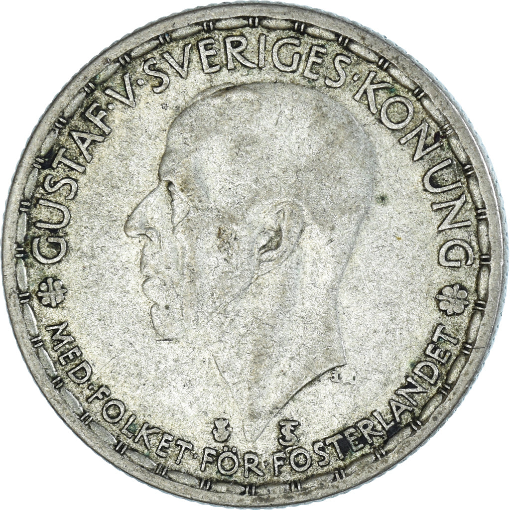 Coin, Sweden, Gustaf V, Krona, 1949, VF(30-35), Silver, KM:814