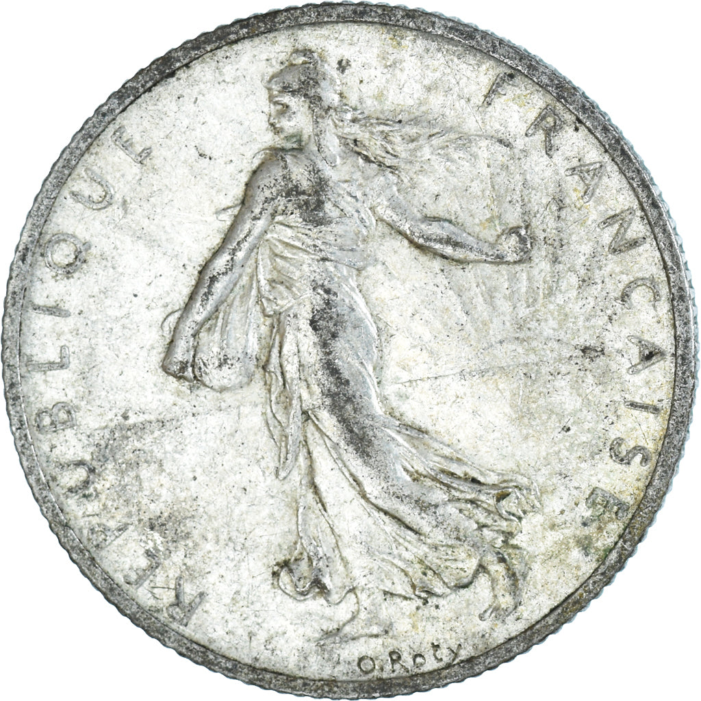 Moeda, França, Semeuse, 2 Francs, 1910, Paris, VF(30-35), Prata, KM:845.1