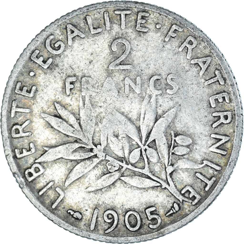 Coin, France, Semeuse, 2 Francs, 1905, Paris, VF(20-25), Silver, KM:845.1