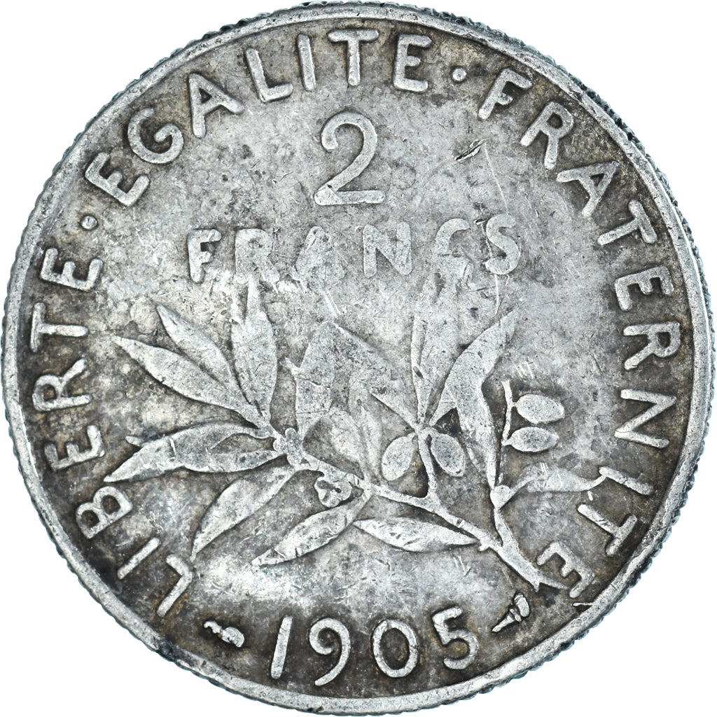 Coin, France, Semeuse, 2 Francs, 1905, Paris, VF(20-25), Silver, KM:845.1