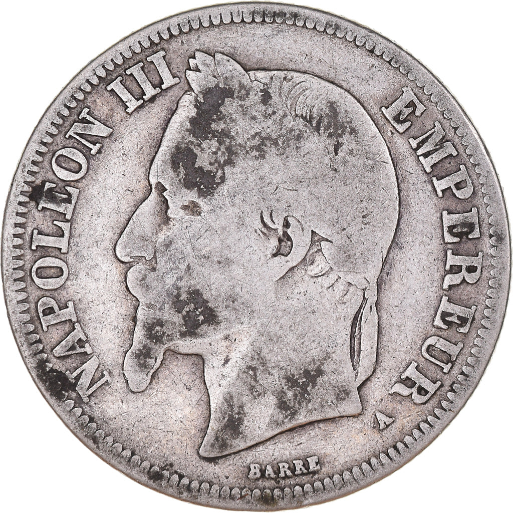 Coin, France, Napoleon III, 2 Francs, 1867, Paris, F(12-15), Silver, KM:807.1