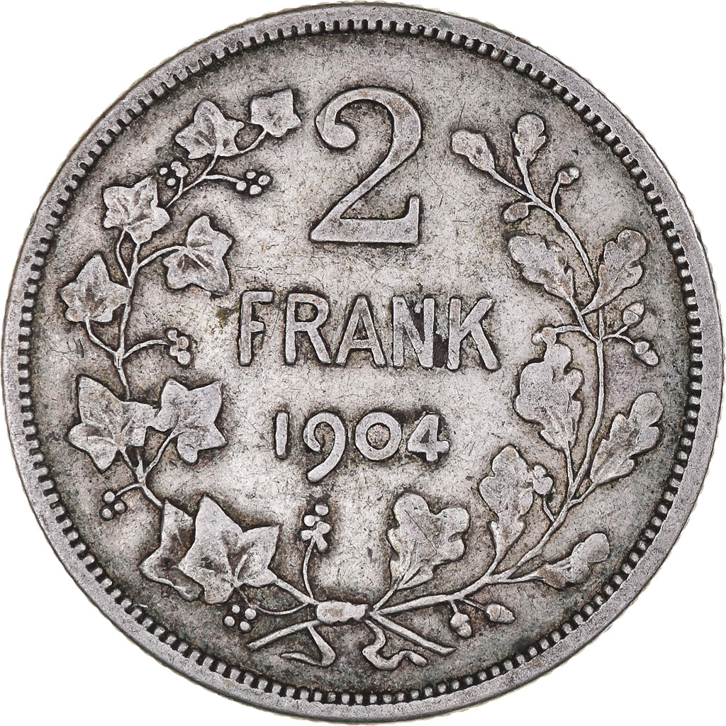 Coin, Belgium, 2 Francs, 2 Frank, 1904, VF(30-35), Silver, KM:59