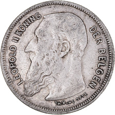 Coin, Belgium, 2 Francs, 2 Frank, 1909, VF(30-35), Silver, KM:59
