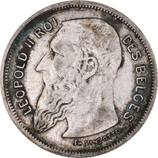 Coin, Belgium, Leopold II, 2 Francs, 2 Frank, 1909, VF(30-35), Silver, KM:58.1