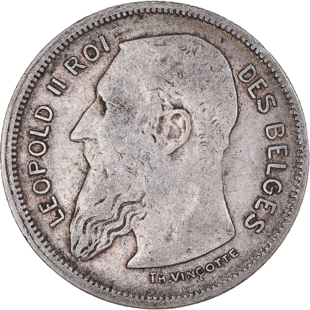 Coin, Belgium, Leopold II, 2 Francs, 2 Frank, 1909, VF(30-35), Silver, KM:58.1