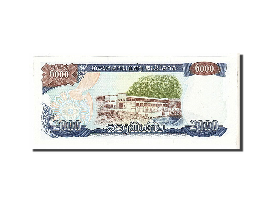 Biljet, Laos, 2000 Kip, 1997, KM:33a, SPL