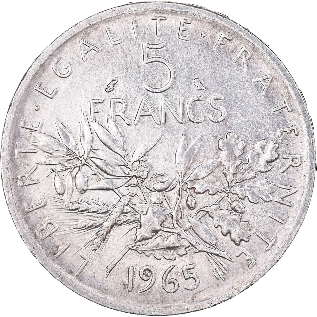 Coin, France, Semeuse, 5 Francs, 1965, MS(60-62), Silver, KM:926, Gadoury:770