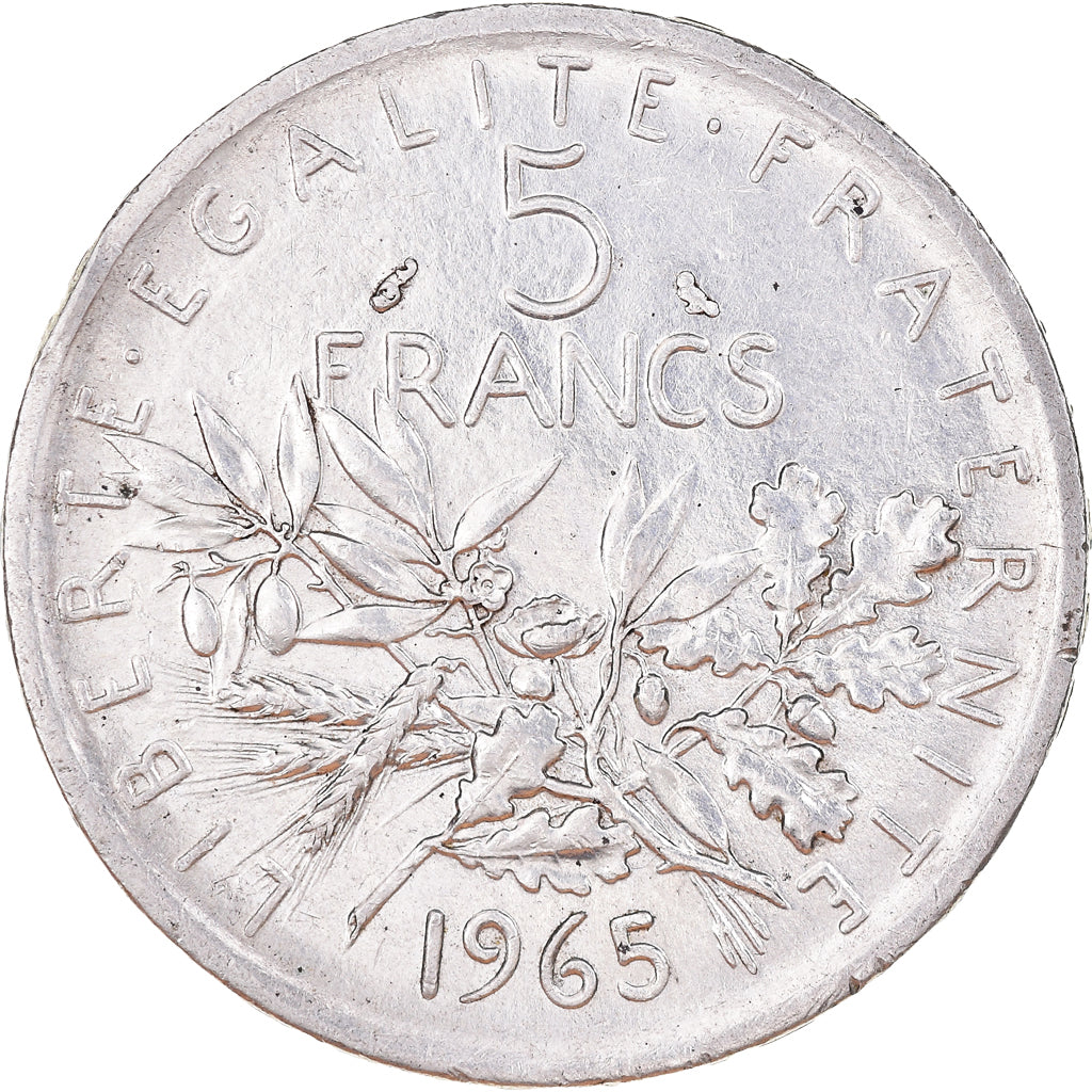 Coin, France, Semeuse, 5 Francs, 1965, AU(55-58), Silver, KM:926, Gadoury:770