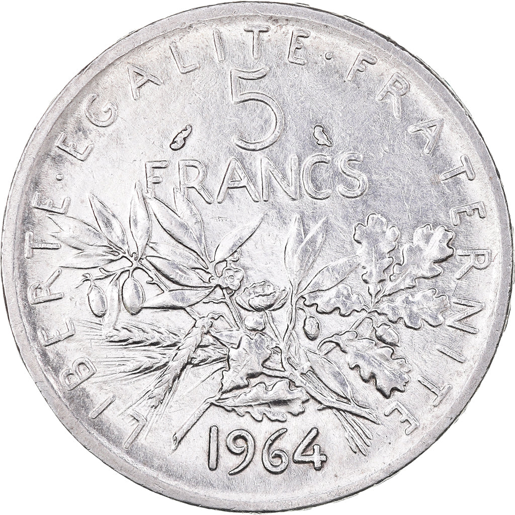 Coin, France, Semeuse, 5 Francs, 1964, Paris, MS(60-62), Silver, KM:926