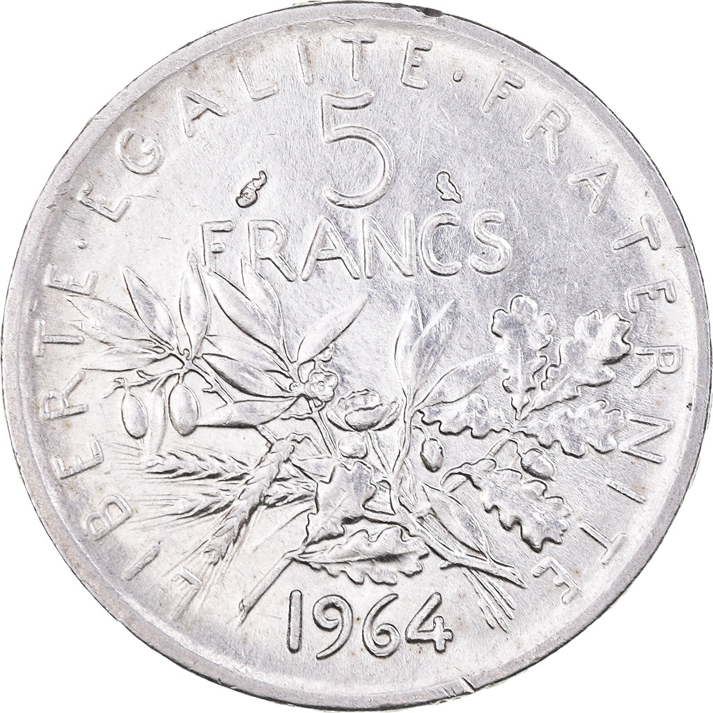 Coin, France, Semeuse, 5 Francs, 1964, Paris, MS(60-62), Silver, KM:926