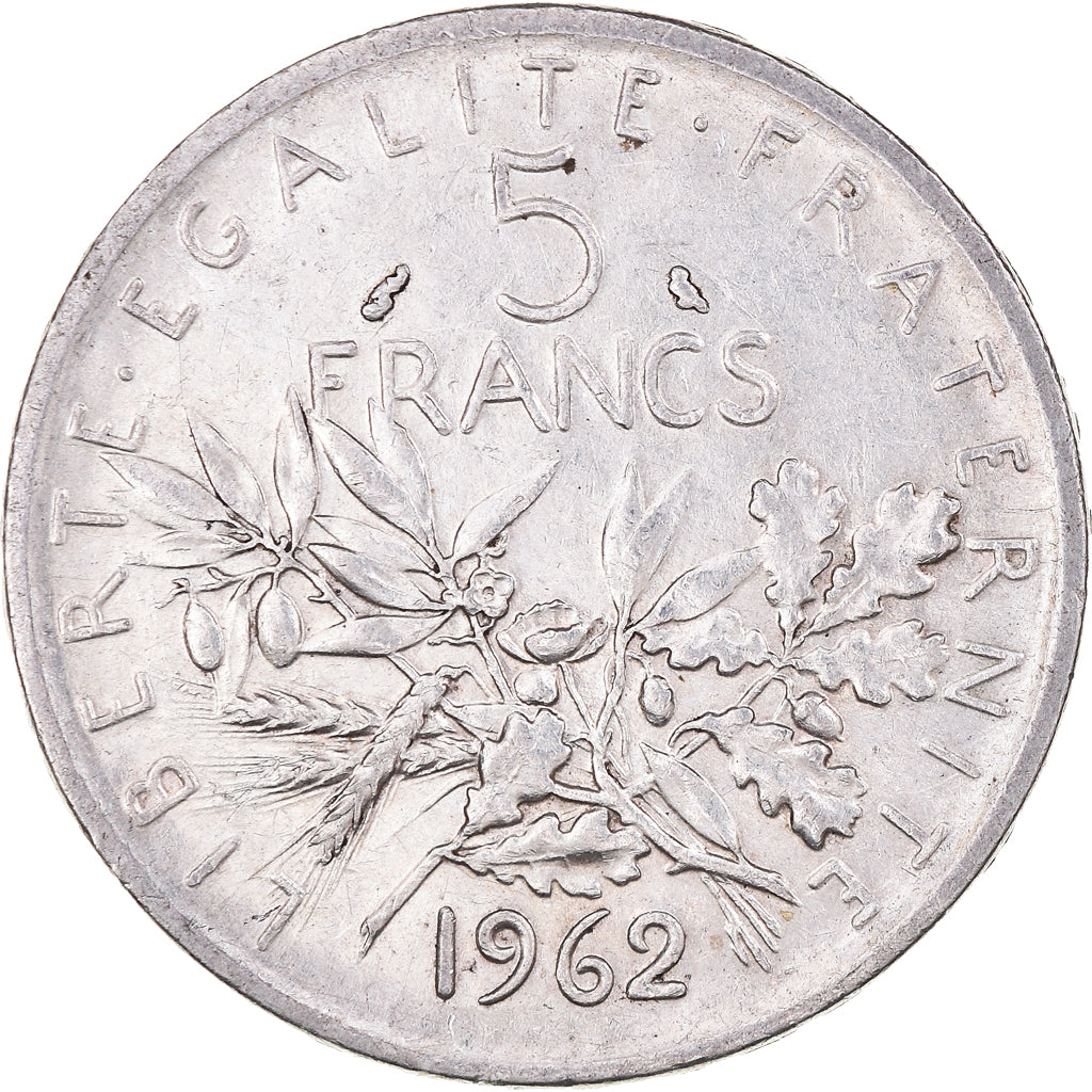 Coin, France, Semeuse, 5 Francs, 1962, Paris, AU(55-58), Silver, KM:926