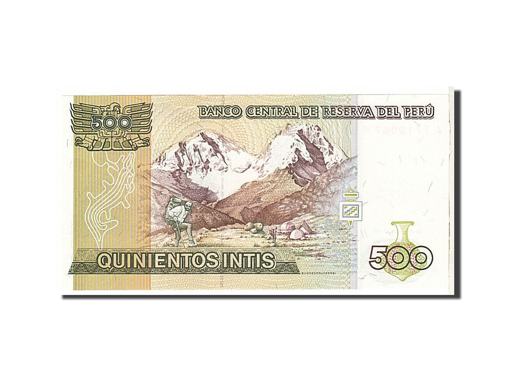 Banknote, Peru, 500 Intis, 1987, KM:134b, UNC(65-70)