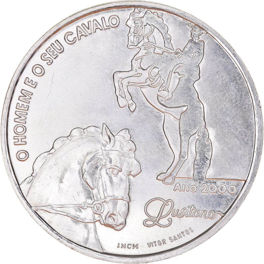 Coin, Portugal, 1000 Escudos, 2000, Lisbon, MS(60-62), Silver, KM:727