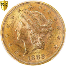 États-Unis, 20 Dollars, Coronet Head, 1882, San Francisco, Or, PCGS, MS61
