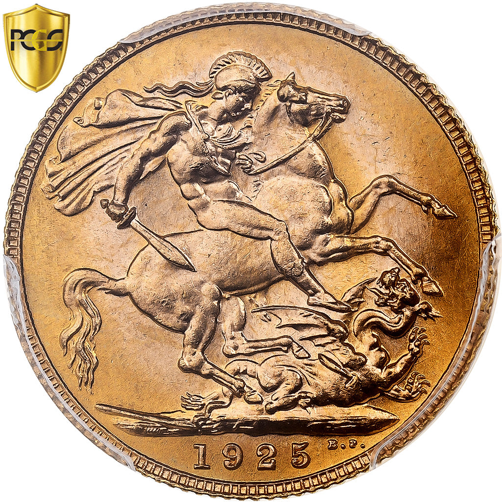 Gran Bretagna, George V, Sovereign, 1925, London, Oro, PCGS, MS66, KM:820