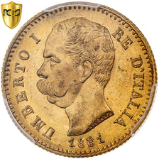 Italie, Umberto I, 20 Lire, 1881, Rome, Or, PCGS, MS64, KM:21