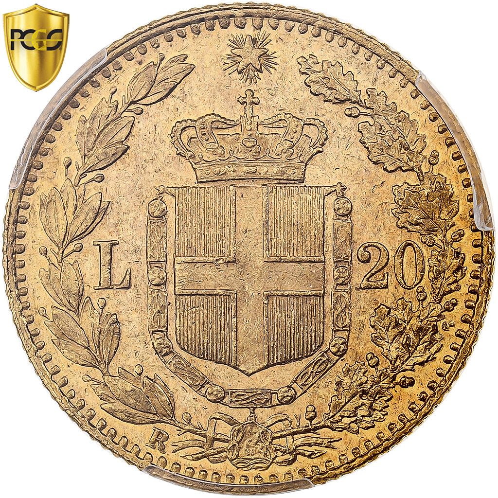 Italie, Umberto I, 20 Lire, 1882, Rome, Or, PCGS, MS63, KM:21