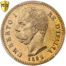 Italie, Umberto I, 20 Lire, 1882, Rome, Or, PCGS, MS63, KM:21