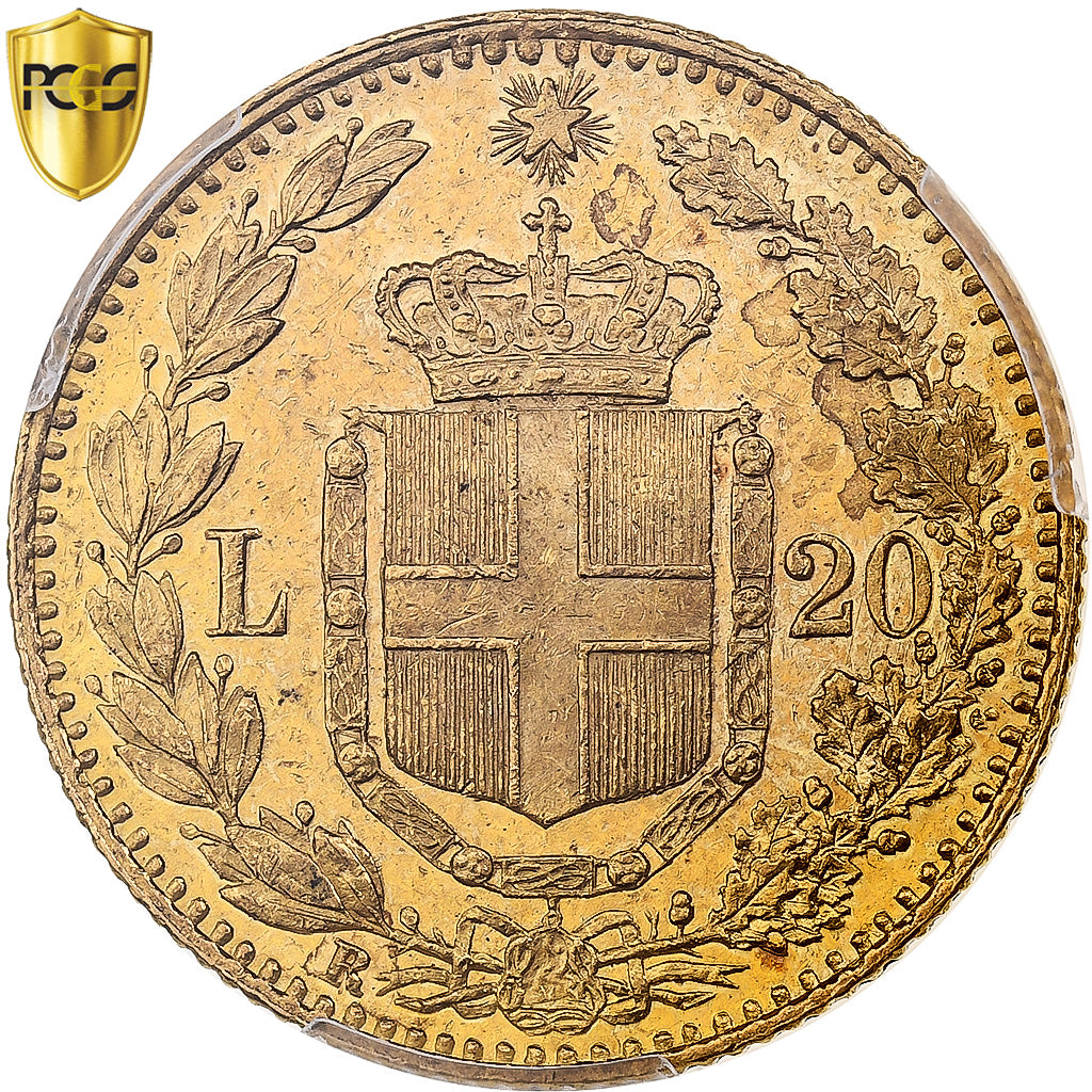 Italie, Umberto I, 20 Lire, 1882, Rome, Or, PCGS, MS63, KM:21