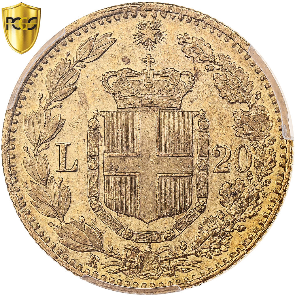 Italie, Umberto I, 20 Lire, 1882, Rome, Or, PCGS, MS63, KM:21