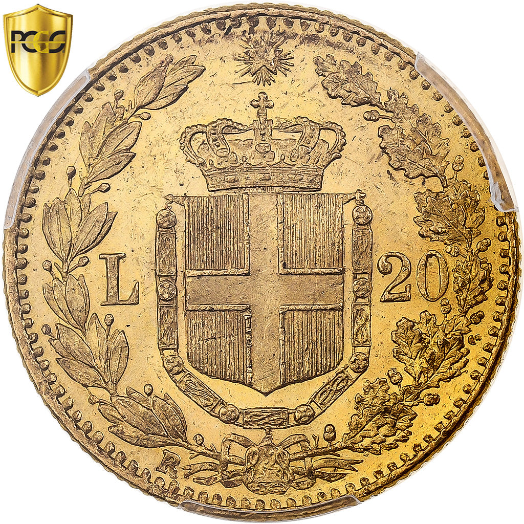 Monnaie, Italie, Umberto I, 20 Lire, 1882, Rome, PCGS, MS63, SPL, Or, KM:21