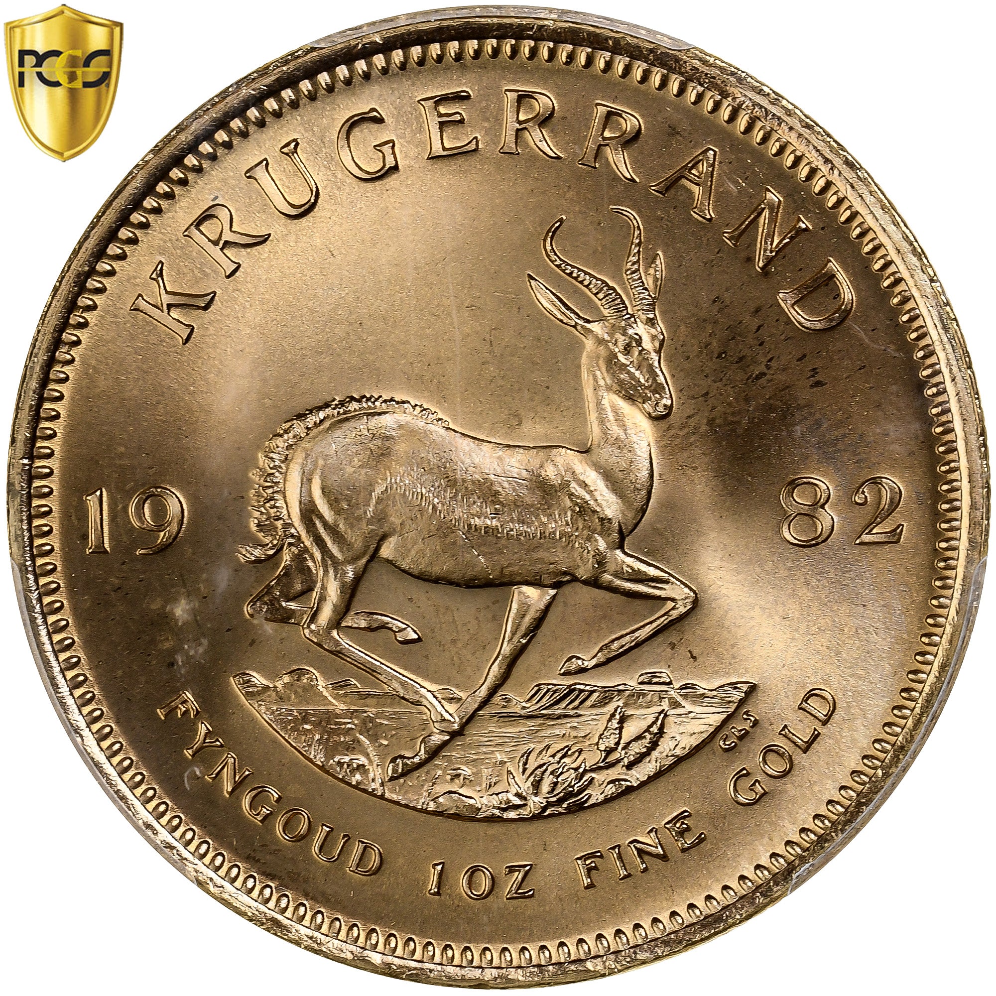 Południowa Afryka, Krugerrand, 1982, Pretoria, Złoto, PCGS, MS(65-70), KM:73