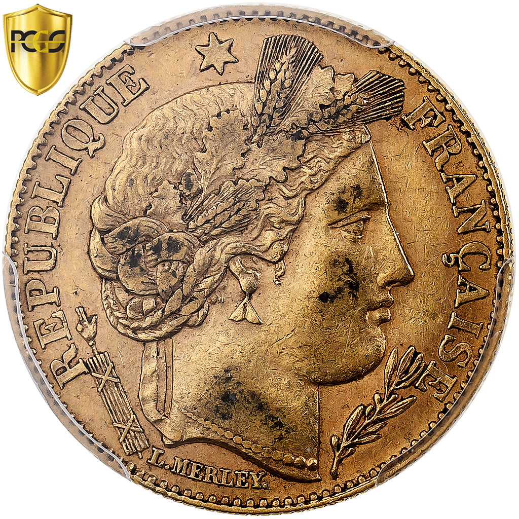 Frankreich, 10 Francs, Cérès, 1899, Paris, Gold, PCGS, SS+, Le Franc:F.508