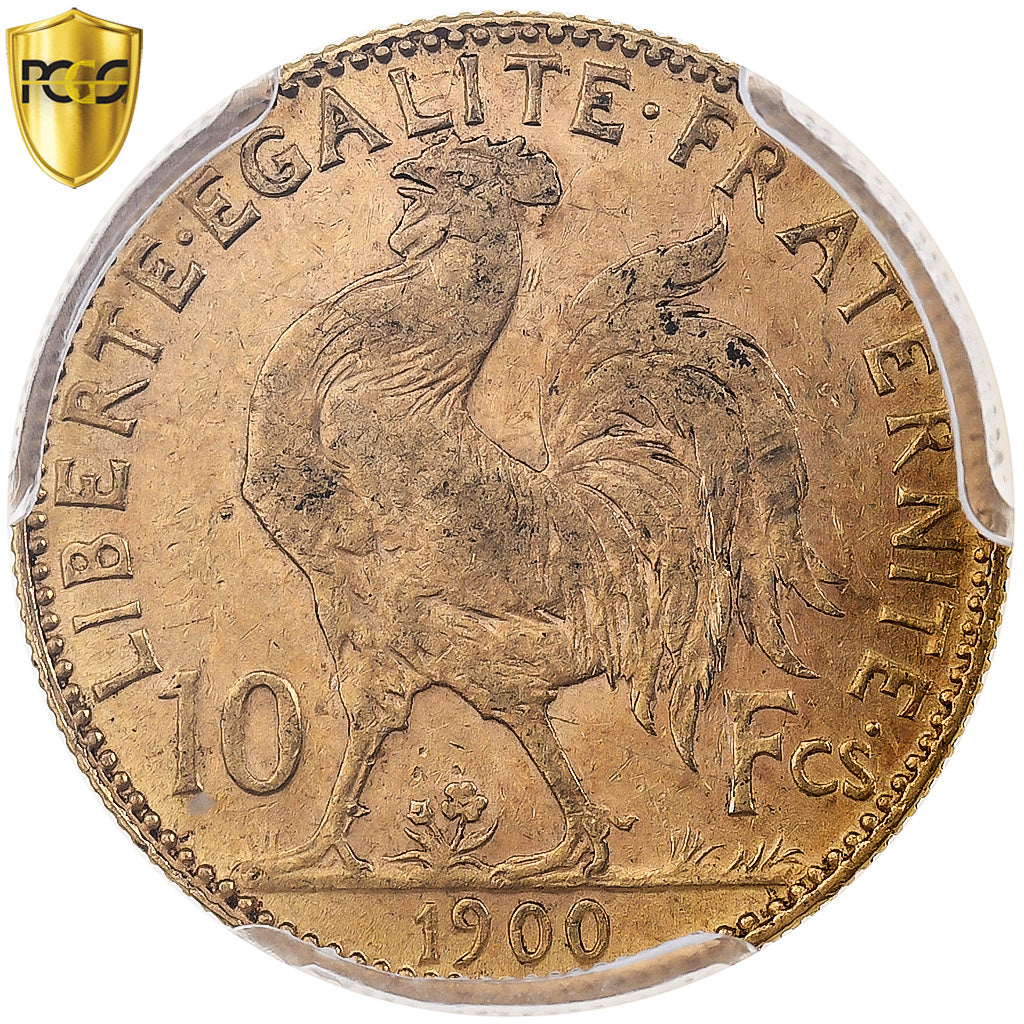 Francia, 10 Francs, Marianne, 1900, Paris, Oro, PCGS, SPL-, Le Franc:F.509