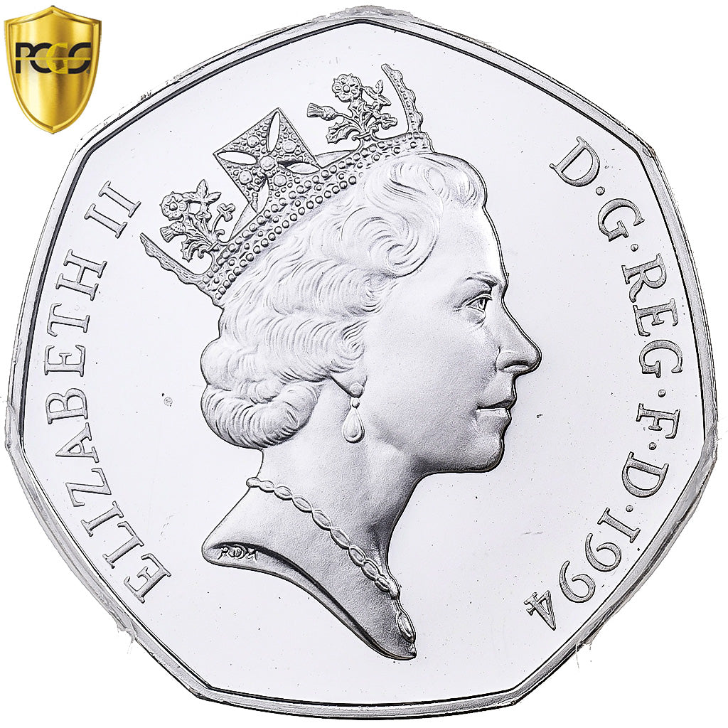 Gran Bretaña, Elizabeth II, 50 Pence, 1994, Royal Mint, Prueba, Plata, PCGS