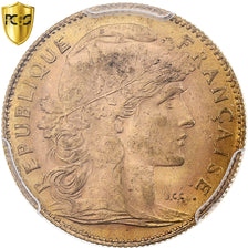 Francia, 10 Francs, Marianne, 1911, Paris, Oro, PCGS, SPL, Le Franc:F.509