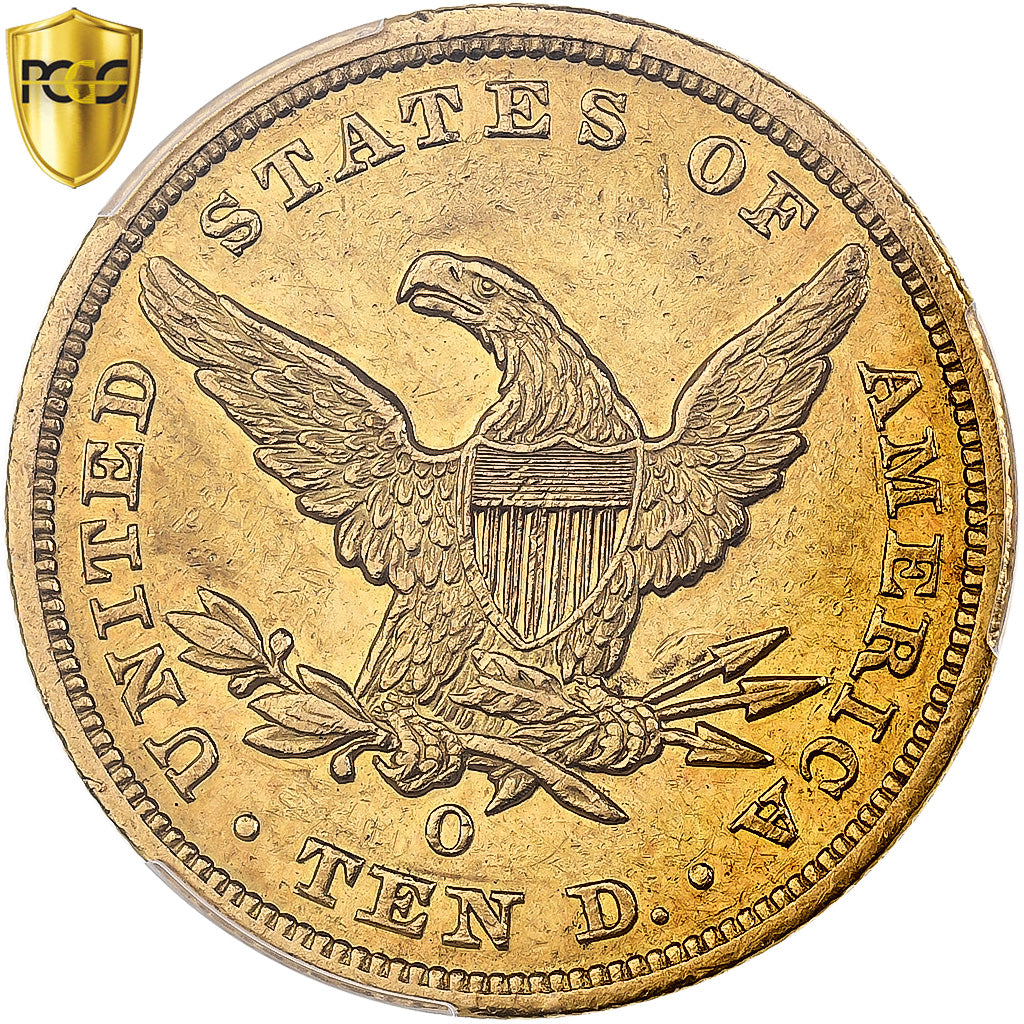United States, 10 Dollars, Coronet Head, 1847, New Orleans, Gold, PCGS, AU53