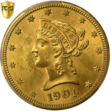 United States, $10, Eagle, Coronet Head, 1901, San Francisco, Gold, PCGS