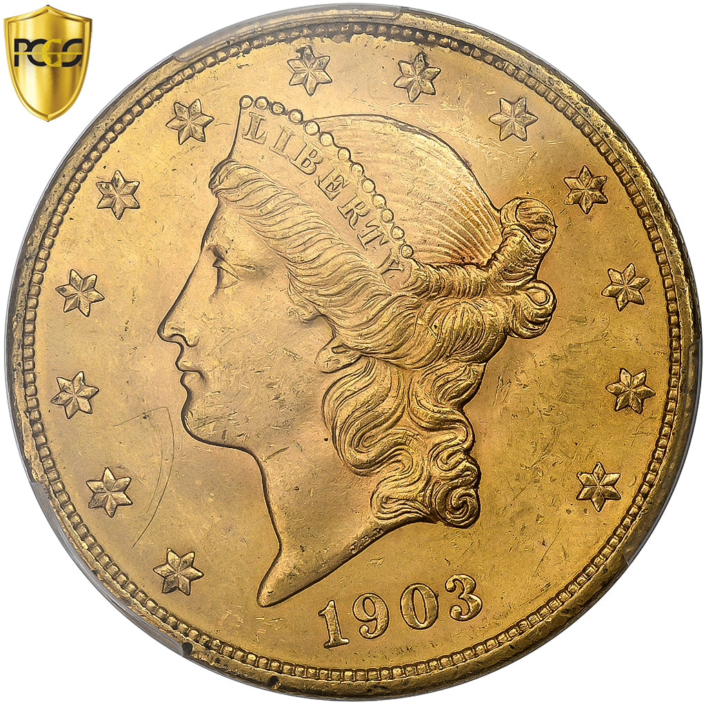 Verenigde Staten, $20, Double Eagle, Liberty Head, 1903, Philadelphia, Goud