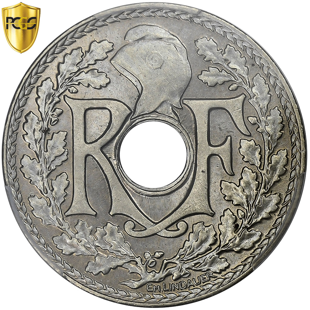 Francja, 25 Centimes, Lindauer, 1938, Melchior, PCGS, MS66, Gadoury:381, Le