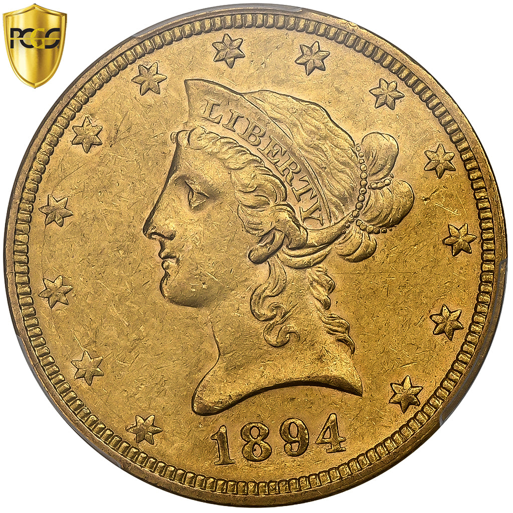 United States, $10, Eagle, Coronet Head, 1894, Philadelphia, Gold, PCGS