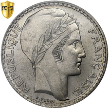 France, 20 Francs, Turin, 1938, Paris, Argent, PCGS, SPL, Le Franc:F.400, KM:879