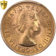 Great Britain, Elizabeth II, Sovereign, 1965, Gold, PCGS, MS65, KM:908