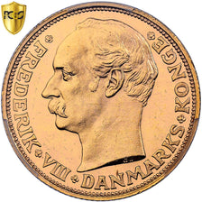 Denmark, Frederik VIII, 20 Kroner, 1908, Copenhagen, Gold, PCGS, MS65, KM:810