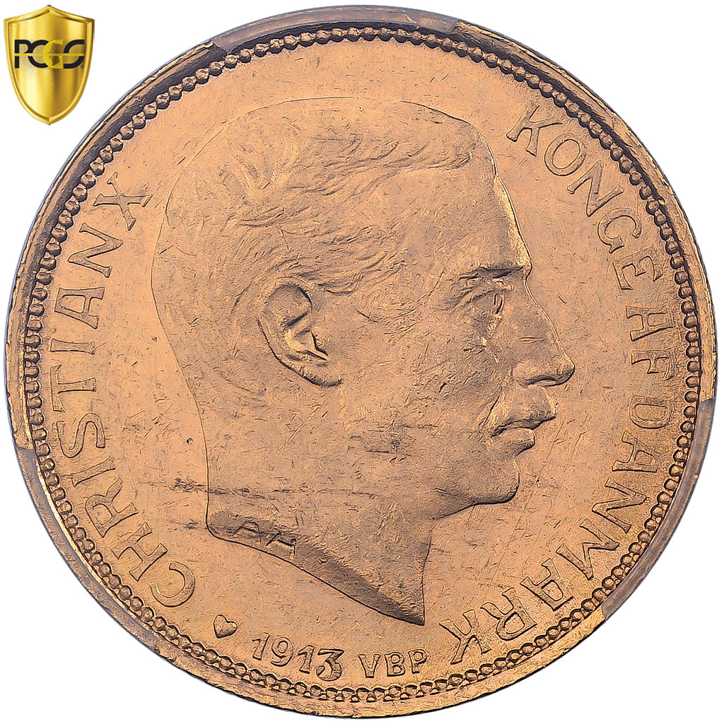 Denmark, Christian X, 20 Kroner, 1913, Copenhagen, Gold, PCGS, MS64, KM:817.1
