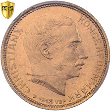 Denmark, Christian X, 20 Kroner, 1913, Copenhagen, Gold, PCGS, MS64, KM:817.1