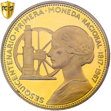 Chile, 100 Pesos, 150th Anniversary of National Coinage, 1968, Santiago, Proof