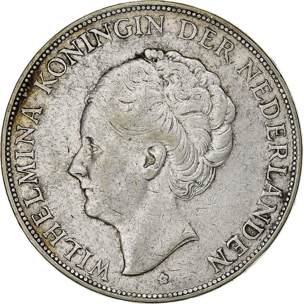 Holandia, Wilhelmina I, 2-1/2 Gulden, 1930, Utrecht, Srebro, EF(40-45), KM:165