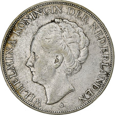 Netherlands, Wilhelmina I, 2-1/2 Gulden, 1930, Utrecht, Silver, EF(40-45)