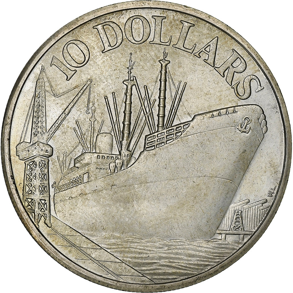 Singapur, 10 Dollars, 1975, Singapore Mint, Srebro, AU(55-58), KM:11